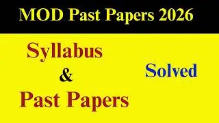 MOD Ministry of Defence Past Papers 2026 | MOD Past Papers