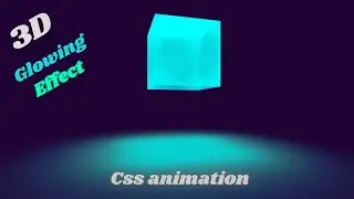 Glowing effect 3d transparent cube by css html #css #html #coding #cssanimation