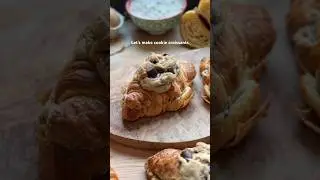 Making the viral cookie croissants w/ homemade croissants !! 🥐🍪