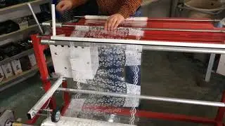 Перемотка БОПП пленки для упаковки цветов.