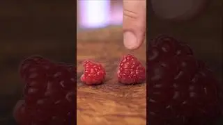 You want BIG raspberries and small blueberries