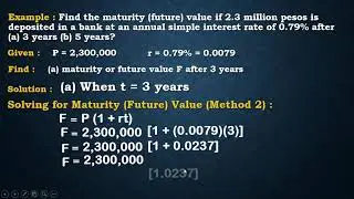 G11  GENERAL MATHEMATICS QUARTER 2   MATURITY FUTURE VALUE