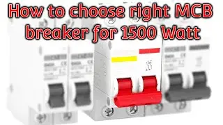 How to, circuit breaker selection calculation, mcb rating calculation,breaker sizing and selection