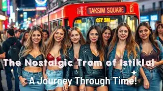 Riding the Nostalgic Tram from Taksim to Galata Tower | Istanbul’s Timeless Streetcar Experience!