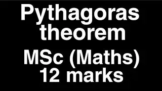 Pythagoras theorem|| MSc Maths|| Pg and degree level
