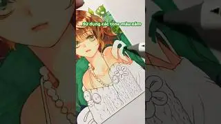 Tô màu cho đám lá cây 
