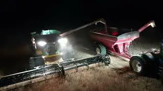 New Holland Combines Straight Cutting Canola Central Saskatchewan