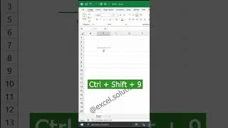 Hide Row & Column Shortcut Key #excelshorts #excelshortcuts #exceltips