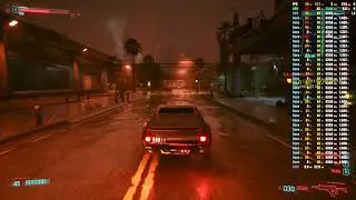 Cyberpunk 2077 with fps counter on rt on and off