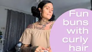 Fun Buns with curly hair!