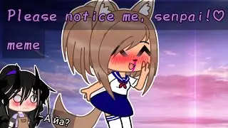 ✨Please notice me, senpai♡|meme|Gacha club✨