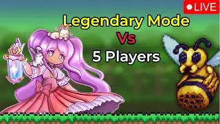 Beating the most hardest challenge in Terraria! legendary mode Not The Bees with my friends