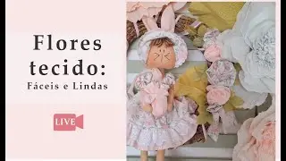 Como fazer Flores com Tricoline ou Renda  - Coelha Sofia - Ateliê na TV