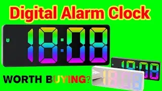 Acrylic Digital Alarm Clock Voice Control Colorful Font Night Mode Table Clock Sn 12/24H LED Clock