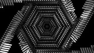 Metal Black and White Hexa Spiral Loops | 2K