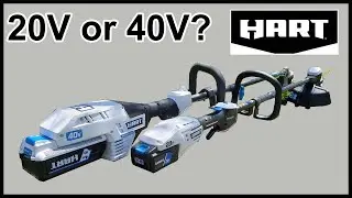 HART 20V vs. 40V Battery String Trimmer REVIEW -- which should you buy?