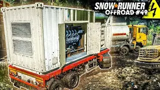 SNOWRUNNER #49: Brückenbau: GENERATOR einschalten zur Stahlproduktion | OFFROAD Simulation