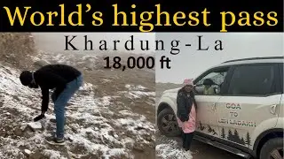 World’s Moast Dangerous Road | Khardungla Pass | Ladakh 🏔️|  #ladakh #mahindra #travel #goa