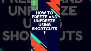 Master Freeze and Unfreeze with Keyboard Shortcuts #excel #exceltips #shortsfeed #shorts #short