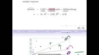 9.5c Example of regressions with or without outliers