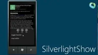 SilverlightShow Windows Phone 7 App Intro