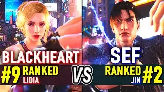 T8 🔥 Blackheart (#9 Ranked Lidia) vs Sef (#2 Ranked Jin) 🔥 Tekken 8 High Level Gameplay