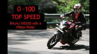 0-100 and Top Speed test with a Pillion rider | Bajaj 200 NS