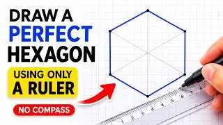 How to draw a hexagon without Compass [English Audio] | Easy Step-by-Step Tutorial