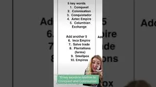 10 keywords about Conquest and Colonisation