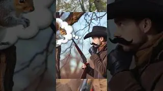 Primitive squirrel hunting!! #youtubeshorts #primitive #blackpowder  #gun #hunting #gun