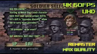 Metal Slug: Eri Kasamoto SECRET Grenade Mastery SKILL - REMASTERED [ MAX 4K 60FPS UHD ]