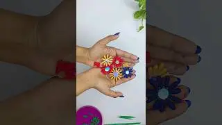Beautiful wall hanging making by cotton buds & Ice cream sticks #shorts