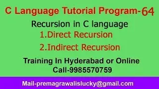 Recursion in c programming|Program-64 | C Programming Tutorials for Beginner