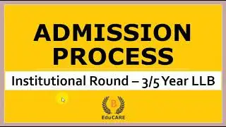Institutional Level Round | Admission Process | 5 Year LLB | 5 Year MH CET LAW 2020 - 2021