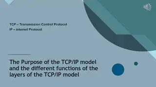 The OSI Model, TCP/IP and Internet Model