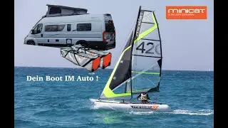 Perfektes Familien Segelboot MINICAT für Urlaub & Reisen! Aufblasbarer Schlauchkatamaran IM Auto👍