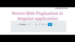 Server Side Pagination in Angular Application