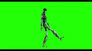 4K Green Screen Free - AI ROBOT LEARNING TO DANCE 3D ANIMATION