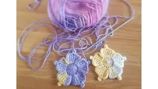 TUTORIAL: Easy crochet flower / Crochet 5 petal flower / Decorative crochet flower!