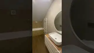 Ванная комната в каркасном доме на втором этаже