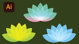 Lotus Flower in Adobe Illustrator | #shorts