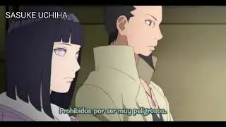 Shikamaru le hace recordar a Naruto sobre los pergaminos  y Boruto le dice que no lo compara con ése