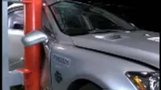 Краш-тест Lexus IS от EuroNCAP. Боковой удар о столб