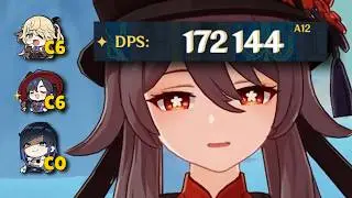 Hutao C1 R1 172k DPS in Hexerei TEAM (w/ Yelan C0) - Dummy Test