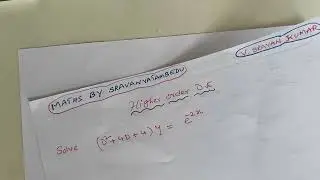 HIGHER ORDER DIFFERENTIAL EQUATIONS IMPORTANT PROBLEMS