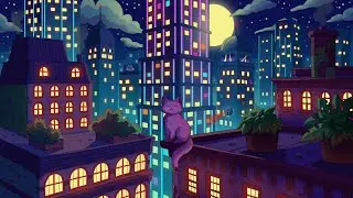 Purrple Cat - City Nights 2
