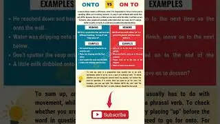 Learn English Vocabulary - Onto vs On To #english #englishvocabulary #vocabulary