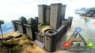 ARK: Survival Evolved - Epic Medieval Castle (My First ARK Build)