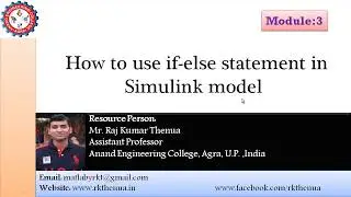 How to use if-else statement in Simulink model