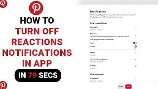 How to Turn Off Reactions Notifications In App on Pinterest [NEW]